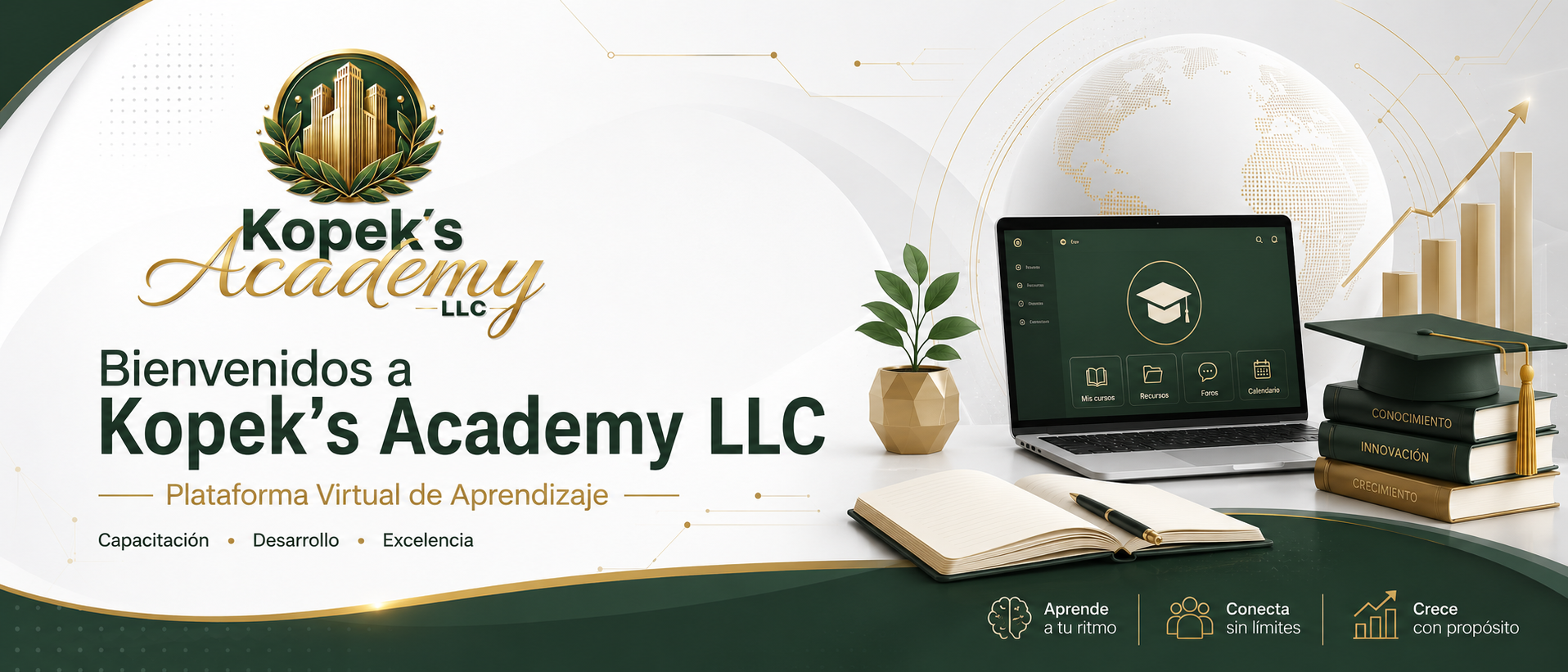 Bienvenidos a Kopek’s Academy LLC, nuestra plataforma virtual de aprendizaje creada para impulsar tu crecimiento profesional.